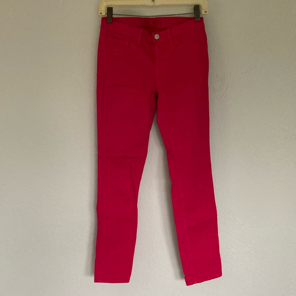 J Brand Skinny Leg Shock Pink Cotton Jeans Size 26